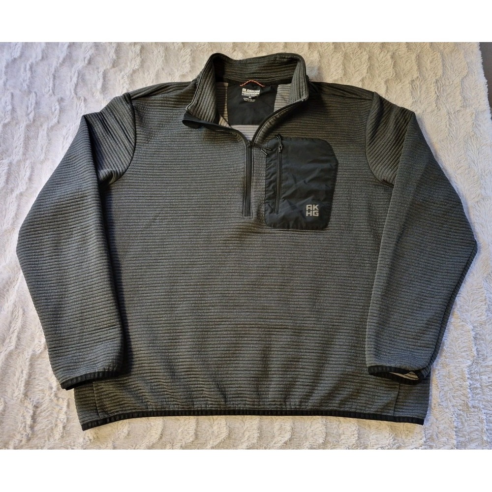 Alaskan Hardgear AKHG By Daluth 1/4 Zip Pullover Sweatshirt Men's Size XL Gray